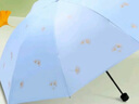 天堂 防紫外線晴雨傘三折 雨傘黑膠防曬太陽傘遮陽晴雨傘 凈空藍 曬單實拍圖