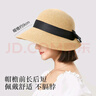 Siggi防曬帽子女遮陽(yáng)帽夏季沙灘度假涼帽蝴蝶結顯臉小寬檐草帽盆帽子 曬單實(shí)拍圖