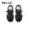 百麗（Belle）時(shí)尚拼色德訓鞋女童商場(chǎng)同款休閑復古板鞋3791DC84 黑色 35碼 曬單實(shí)拍圖