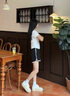 馬克華菲女鞋夏季新款德訓鞋女平底休閑板鞋女百搭厚底增高運動(dòng)小白鞋子女白灰37 （標準皮鞋碼） 曬單實(shí)拍圖