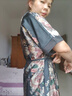 絲柏舍印花連衣裙2025夏裝新款女裝優(yōu)雅氣質(zhì)翻領(lǐng)中長款裙子 曬單實拍圖