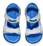 Skechers斯凱奇男童夏季魔術(shù)貼透氣涼鞋兒童柔軟舒適露趾沙灘鞋402271L 灰色/黑色/GYBK 32 曬單實拍圖