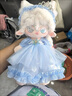 卡之物語(yǔ)20厘米棉花娃娃衣服便宜20cm有骨架娃娃洛麗塔裙子套裝女孩 藍色心心禮服 20cm 曬單實(shí)拍圖
