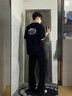 卡圖弛美式柳葉彎刀微喇牛仔褲男秋季潮流高街vibe修身顯瘦窄版長(zhǎng)褲子 黑色 XL 曬單實(shí)拍圖