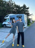 安初夏小眾設計感情侶裝夏季2025韓版短袖t恤男連衣裙法式一裙一衣ins潮 男上衣 XL 曬單實(shí)拍圖