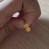 曼卡龍黃金耳釘朱瑾花足金耳飾一對(duì)花朵小克重首飾女生生日禮物 朱瑾花耳釘 0.66g 曬單實(shí)拍圖