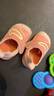 耐克（NIKE）官方男女童SWOOSH 1嬰童易穿脫運動鞋魔術(shù)貼學(xué)步鞋F(xiàn)B3244 602水洗珊瑚紅/棉布白/杏粉 21 曬單實拍圖