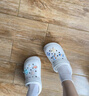 名創(chuàng)優(yōu)品（MINISO）洞洞鞋男女夏季外穿涼鞋防滑厚底踩屎感包頭涼拖鞋 卡其+海洋星星 曬單實拍圖