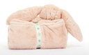 Jellycat新生系列害羞胭脂粉色邦尼兔毯子嬰兒安撫柔軟兒童生日新婚禮物 粉色 高56 X 寬70 CM 曬單實(shí)拍圖