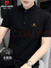 皮爾卡丹（pierre cardin）短袖男夏季商務(wù)poloT恤男士寬松休閑透氣上衣服男裝 黑色 2XL 曬單實(shí)拍圖