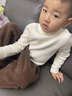 木木屋品牌童裝女童毛衣春秋2025新款兒童打底衫純色百搭中小童針織衫 米白 90 尺碼1~2歲【 80-90cm】 曬單實拍圖