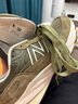 NEW BALANCE NB官方男鞋女鞋美產(chǎn)經(jīng)典復(fù)古百搭休閑運(yùn)動鞋 淺軍綠 U990TB6 42 (腳長26.5cm) 曬單實拍圖