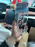 聚莜家水杯女士高顏值可愛玻璃杯雙飲帶蓋茶水分離便攜學(xué)生可愛吸管杯子 藍(lán)色小貓玻璃杯+茶隔 630ml 曬單實拍圖