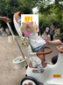 bebehaha搖搖樂(lè)嬰兒推車搖一搖遛娃哄娃神器二合一兒童手推車橄欖棕-帶篷 曬單實(shí)拍圖