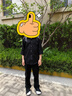 羅蒙兒童襯衫黑褲子男童演出服套裝春夏長袖白襯衣西褲兩件套 黑色130 曬單實拍圖