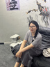 哥瑞美灰色polo衫冰絲針織短袖t恤女夏季2025新款爆款正肩半袖上衣夏款 灰色 L （推薦106-120斤） 曬單實(shí)拍圖
