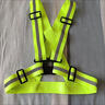 OEMG夜跑反光帶騎行背帶反光服兒童反光背帶安全背心交通反光衣馬甲 4cm標準款-高彈背帶-熒光綠 曬單實(shí)拍圖
