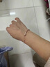 周六福18K金手鏈女小蠻腰彩金手鏈七夕情人節(jié)禮物KI077379 約16+3cm  曬單實拍圖