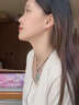 老鳳祥莫比烏斯足銀耳環(huán)女生耳墜輕奢小眾簡約耳飾生日禮物送女友 莫比烏斯耳環(huán)【品牌禮盒】 曬單實拍圖