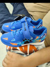 卡爾美（KELME）足球鞋青少年TF碎釘比賽球鞋透氣學(xué)生防滑耐磨足球鞋 寶藍(lán) 34  曬單實(shí)拍圖