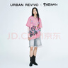 UR2025春季新款女裝休閑趣味涂鴉印花棉質(zhì)短袖T恤UYV450050 冷粉色 (偏寬松) S 曬單實(shí)拍圖