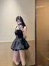 茯見(jiàn)辣妹芭蕾風(fēng)收腰蓬蓬吊帶連衣裙女2025新款夏法式花苞裙子短裙女 黑色 M 曬單實(shí)拍圖