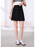 百圖betu女裝夏季新款半身裙新款學(xué)院風(fēng)高腰百褶短裙女2405T48 黑色 L 曬單實(shí)拍圖