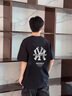 LEFT SPORTS品牌聯(lián)名圓領(lǐng)t恤夏季青少年運動短袖印花潮流套裝男休閑寬松體恤 黑色B(DTY-1) 3XL (建議體重190-210斤) 曬單實拍圖