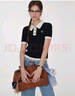 Teenie Weenie小熊女裝POLO領(lǐng)毛衣2025夏新款時(shí)髦簡(jiǎn)約老錢(qián)撞色短袖 藏青色 M 曬單實(shí)拍圖