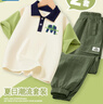 真維斯童裝兒童夏裝男孩Polo撞色短袖套裝2026夏季新款戶(hù)外休閑工裝褲 【兩件套】杏綠(疊色雙字母)軍綠 150 曬單實(shí)拍圖