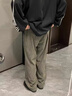 直筒燈芯絨褲子男春秋季新款潮牌大碼休閑褲寬松闊腿休閑長(cháng)褲男褲 【重磅高質(zhì)量升級款】B336深灰色 L 建議體重100-115斤可穿 曬單實(shí)拍圖