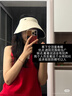 蕉下（beneunder）蛋卷燈罩帽大檐空頂帽防曬帽女遮陽帽登山帽太陽帽男UL712白 曬單實拍圖