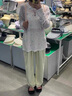 妙奕嘉防曬罩衫白色長(zhǎng)袖t恤女士夏季2025新款寬松t恤衫上衣空調(diào)打底衫 多巴胺印花罩衫薄款T恤 M 【建議100斤以內(nèi)】 曬單實(shí)拍圖