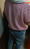 笛莎童裝可愛(ài)莓莓女孩2025年夏裝新款?lèi)?ài)心草莓繡花POLO娃娃領(lǐng)短袖T恤 粉條紋 150 曬單實(shí)拍圖