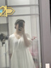 三彩2025夏季新款度假風萊賽爾繡花連衣裙圓領無袖大擺裙女 曬單實拍圖