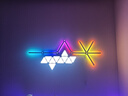 維億曼RGB幻彩智能拼接氛圍燈星座燈條led拾音電競房裝飾壁燈奇光板 插電+USB 9條 曬單實拍圖