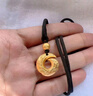 中國黃金（CHINA GOLD）足金時來運轉(zhuǎn)平安扣項鏈黃金吊墜男女士轉(zhuǎn)運珠情侶款禮物送女友 時來運轉(zhuǎn)項鏈【紅繩】約1.4g 曬單實拍圖