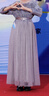 衣諾坊女童禮服長(zhǎng)裙兒童花童女孩演出服 灰色紗擺長(zhǎng)裙 160cm 曬單實(shí)拍圖
