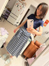 IEF/愛依服2025夏季新款大方得體穿搭一整套格子半身裙時尚兩件套 藏藍 XS 曬單實拍圖