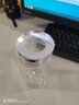 NUOTIAN帶蓋玻璃杯便攜小水晶透明男女單雙層定制加厚大容量純水晶水晶杯 升級款水晶平面蓋加厚款 單層水晶蓋不帶網(wǎng)350ml66*160高 曬單實(shí)拍圖