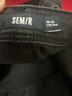 森馬（Semir）森柔|牛仔褲男春季修身小腳長(cháng)褲復古多色水洗褲潮流 牛仔水洗黑98201 30 曬單實(shí)拍圖