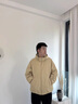 鴨鴨戶外工裝輕薄羽絨服男女同款秋冬2025年新款寬松休閑大碼夾克外套 杏色 L (175) 曬單實拍圖