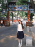 小野七天夏季穿搭日系a字半身裙女小個子2025新款高腰顯瘦百褶傘裙蓬蓬裙 日系藏青色 半身裙 M 曬單實拍圖