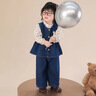 G.DUCKKIDS小黃鴨童裝女童春裝牛仔套裝2025新款洋氣牛仔三件套寶寶春秋衣服 深藍(lán)色牛仔三件套 130 (建議115-125cm 5.2-7周歲) 曬單實(shí)拍圖