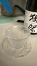 唐興手工日式錘紋茶杯主人杯耐熱玻璃加厚杯子單個(gè)功夫茶具品茗杯家用 冰露茶杯+杯墊 透明款1套 曬單實(shí)拍圖