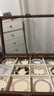 古風(fēng)中式文玩手串收納盒展示專用首飾盒水晶手鐲手鏈佛珠木質(zhì)盒子 [胡桃木紋]6格/米白絨布 曬單實(shí)拍圖