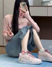 耐克（NIKE）【定制球鞋】AirForce1空軍一號禮袋立體刺繡花朵板鞋男女款粉紅 粉紅色 38 曬單實(shí)拍圖