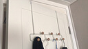 懶角落門后掛鉤免打孔衣帽架浴室壁掛衣架無痕衣服掛鉤臥室入戶 雙排7鉤 曬單實拍圖