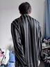 莫貝海（mobeihai）男士春秋款睡衣套裝冰絲薄款長(cháng)袖長(cháng)褲感蔡徐坤寬松家居服 i_kun條紋(男女同款) 2XL 碼(建議140-155斤男款 曬單實(shí)拍圖