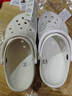 crocs卡駱馳洞洞鞋貝雅卡駱班輕便耐磨一腳蹬休閑鞋|205089 白/深藍(lán)-126 39 (240mm) 曬單實(shí)拍圖